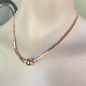 FAC Rose Gold Tone Double Layer Choker Necklace NWT​